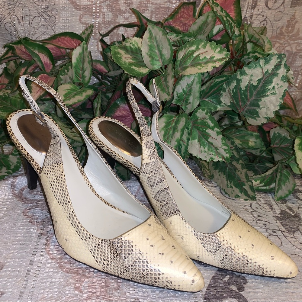 Calvin Klein snakeskin heels